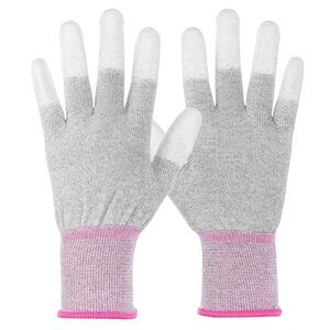 Knitted Work Gloves 13g 12P Carbon Fiber ESD Anti-Static Safety Industrial Work